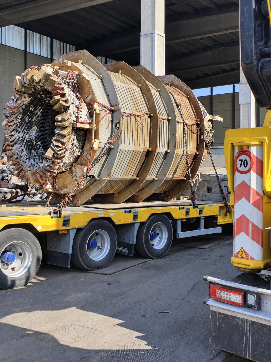 Statore industriale da 55 tonnellate in ingresso